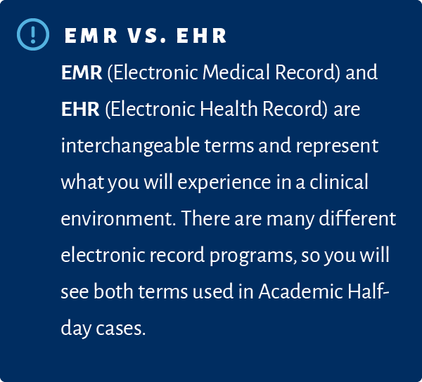 ￼EMR VS. EHR EMR (Electronic Medical Record) and EHR (Electronic Health Record) are interchangeable terms and represe...