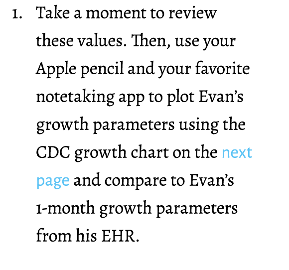 1. Take a moment to review these values. Then, use your Apple pencil and your favorite notetaking app to plot Evan’s ...