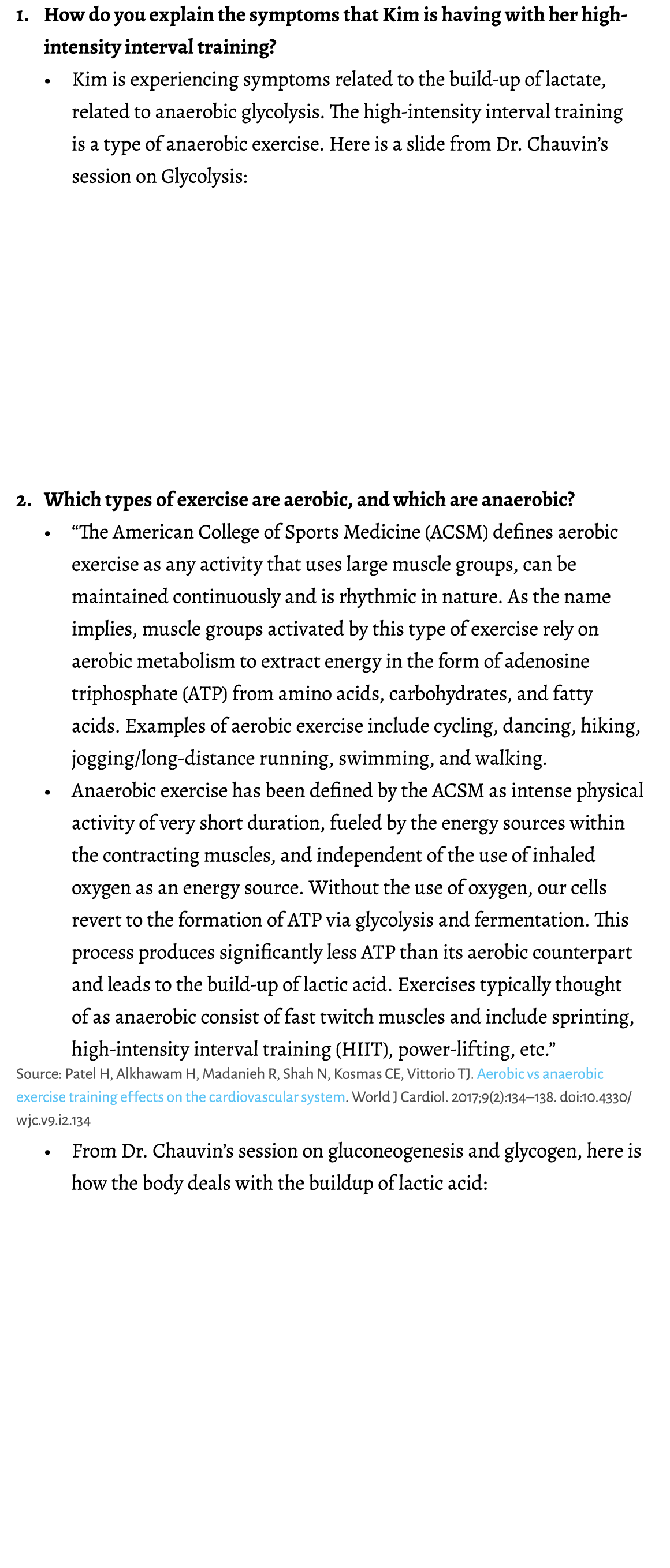 1. How do you explain the symptoms that Kim is having with her high-intensity interval training? • Kim is experiencin...