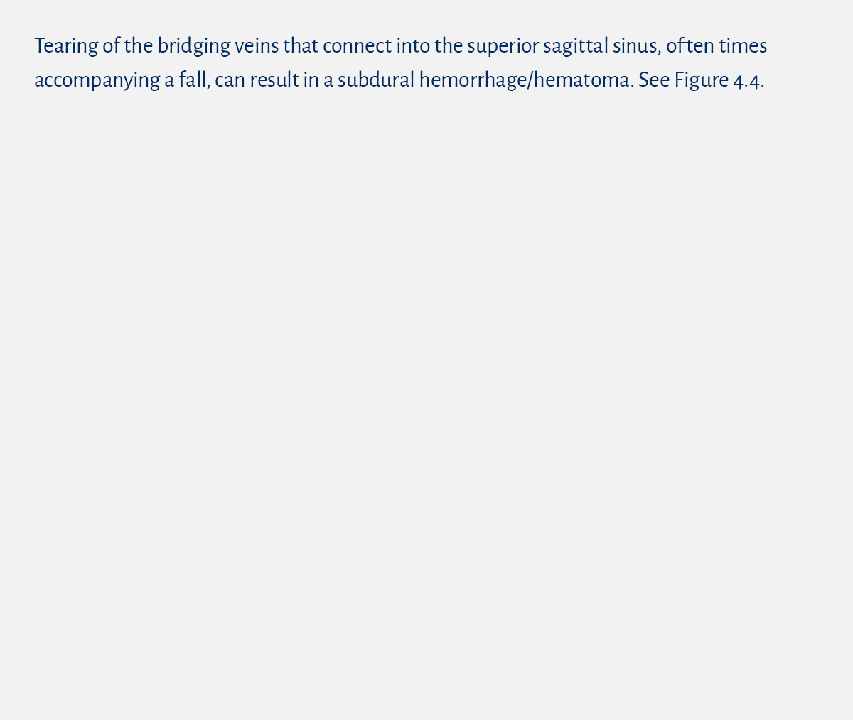 Tearing of the bridging veins that connect into the superior sagittal sinus, often times accompanying a fall, can res...