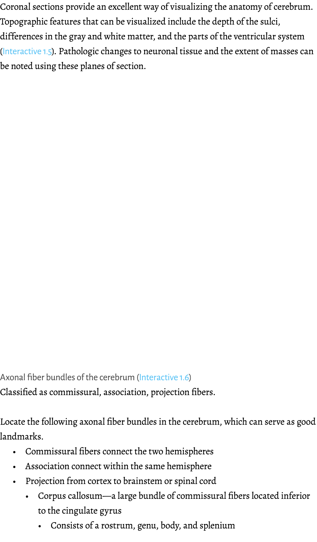 Coronal sections provide an excellent way of visualizing the anatomy of cerebrum  Topographic features that can be vi   