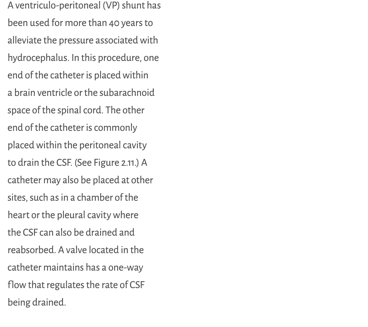 A ventriculo-peritoneal (VP) shunt has been used for more than 40 years to alleviate the pressure associated with hyd   