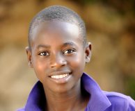 Close-up of a handsome young Haitian teen.